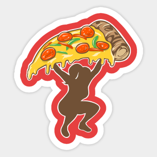 Fitness funny, pizza lover, gym girl, fitness girl Sticker